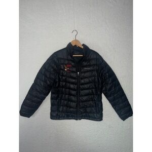 Marmot Mens 700 Fill Down Puffer Jacket Black SOAR Staff Eagle Logo Large